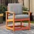 Silla de jardín madera maciza de pino marrón cera 62x56x77