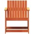 Silla de jardín madera maciza de pino marrón cera 62x56x77