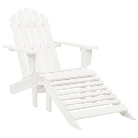 Silla de jardín con otomana madera