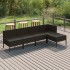 Set de muebles de jardín 5 pzas y cojines ratán sintético
