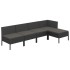 Set de muebles de jardín 5 pzas y cojines ratán sintético
