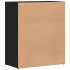 Aparador de madera de ingeniería negro 60x31x70