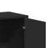 Aparador de madera de ingeniería negro 60x31x70