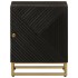 Mesita de noche madera maciza mango y hierro negro 40x30x50