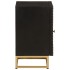 Mesita de noche madera maciza mango y hierro negro 40x30x50