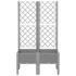 Jardinera con enrejado PP gris claro 80x40x142