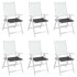 Cojines silla de jardín 6 uds tela Oxford antracita 50x50x3