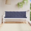 Cojines banco jardín 2 uds tela Oxford azul marino 180x50x7 cm