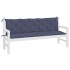 Cojines banco jardín 2 uds tela Oxford azul marino 180x50x7