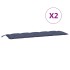 Cojines banco jardín 2 uds tela Oxford azul marino 180x50x7