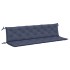 Cojines banco jardín 2 uds tela Oxford azul marino 200x50x7
