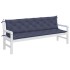 Cojines banco jardín 2 uds tela Oxford azul marino 200x50x7
