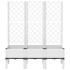 Jardinera con enrejado PP blanco 120x40x142
