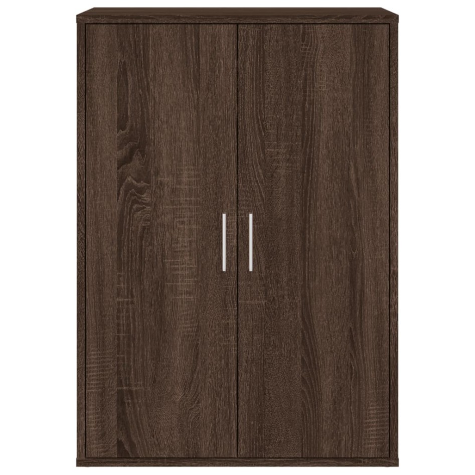 Aparador de madera de ingeniería roble marrón 60x31x84