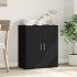 Aparador de madera de ingeniería negro 79x38x80