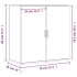 Aparador de madera de ingeniería negro 79x38x80