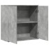 Aparador de madera de ingeniería gris hormigón 79x38x80