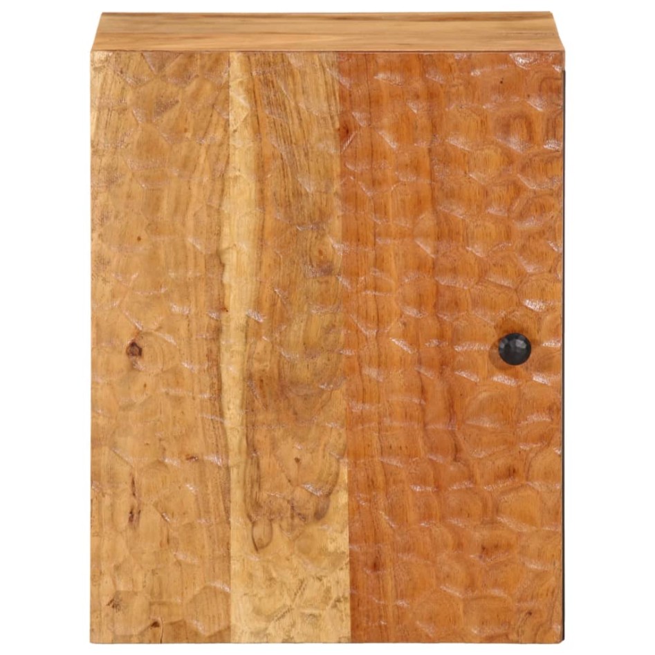 Armario de baño de pared madera maciza de acacia 38x33x48
