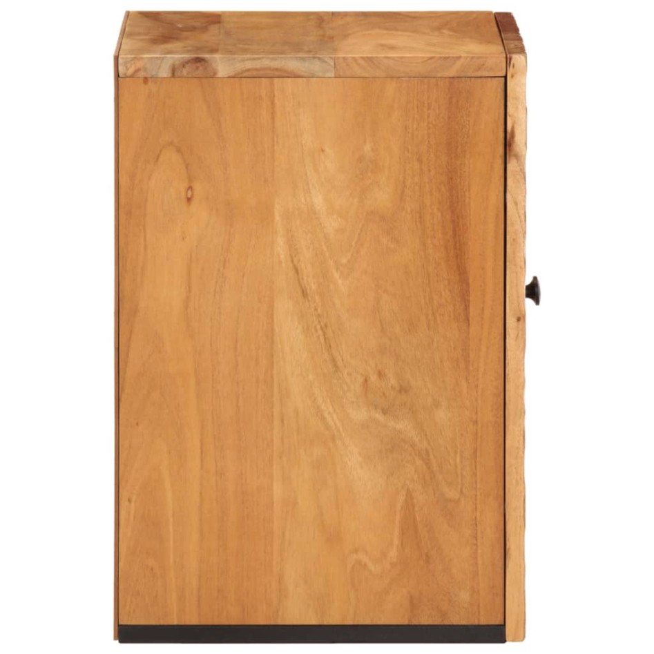 Armario de baño de pared madera maciza de acacia 38x33x48