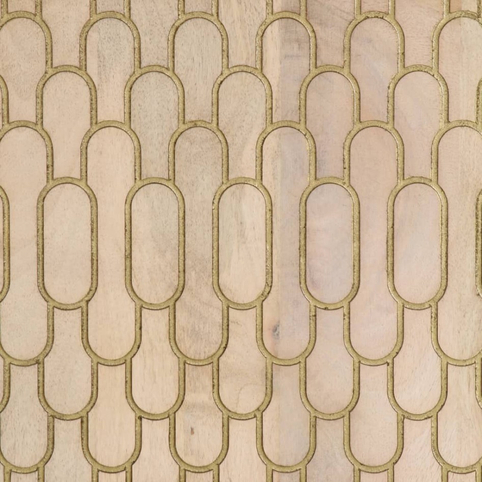 Mesita de noche madera maciza de mango 50x33x60