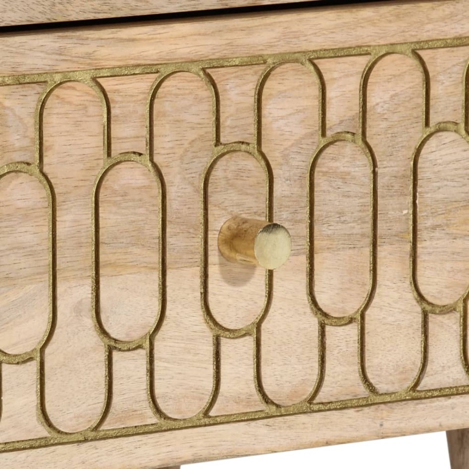 Mesita de noche de madera maciza de mango 40x33x46