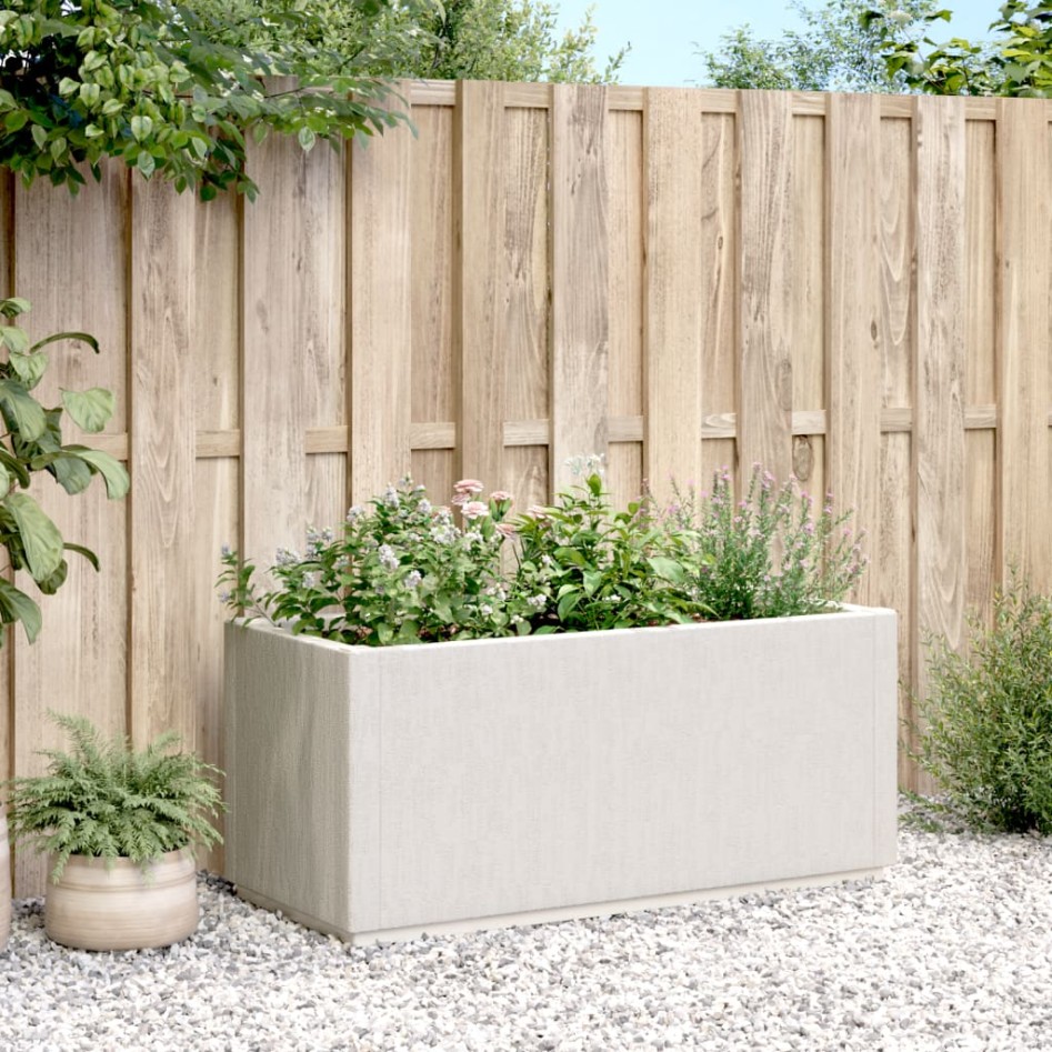 Jardinera PP blanco 80x36x35