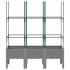 Jardinera con enrejado PP gris claro 120x40x142,5