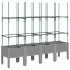 Jardinera con enrejado PP gris claro 160x40x142,5