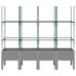 Jardinera con enrejado PP gris claro 160x40x142,5