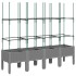 Jardinera con enrejado PP gris claro 160x40x142,5