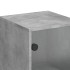 Aparador con puertas de vidrio gris hormigón 35x37x120