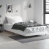 Estructura de cama madera de ingeniería blanca 90x200