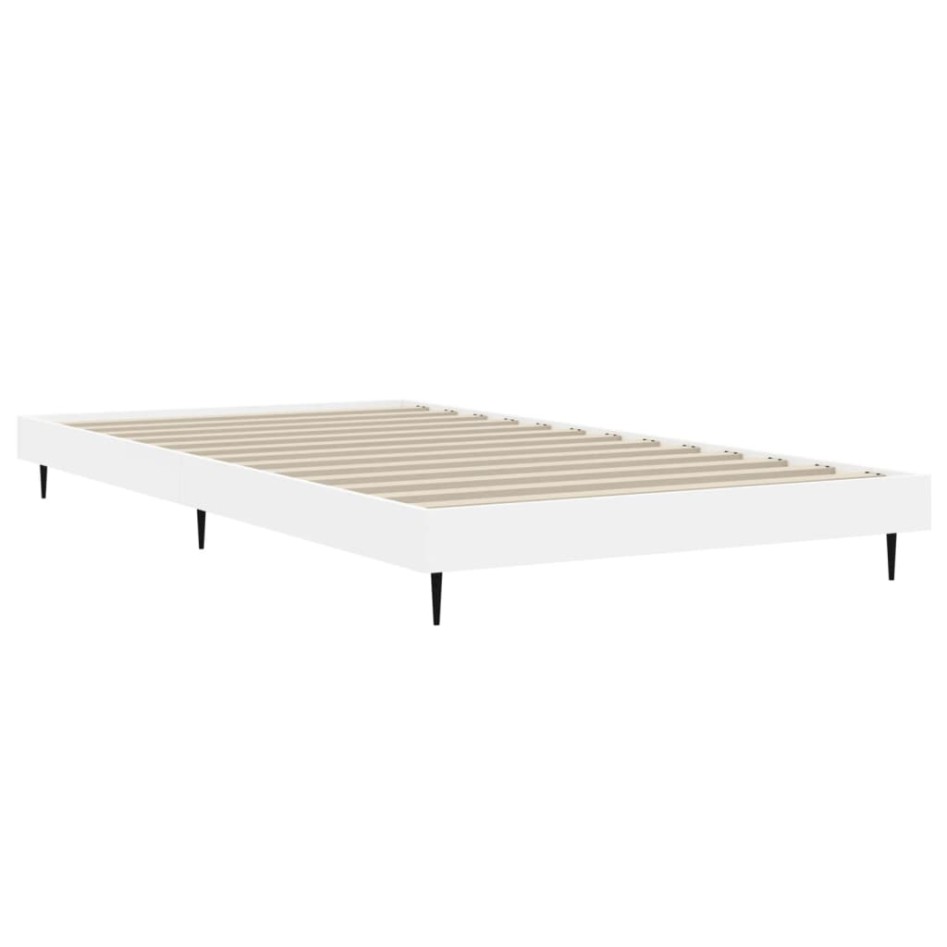 Estructura de cama madera de ingeniería blanca 90x200