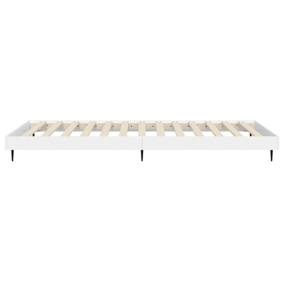Estructura de cama madera de ingeniería blanca 90x200