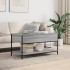 Mesa de centro madera ingeniería metal gris Sonoma 100x50x50