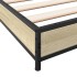 Estructura cama madera ingeniería metal roble Sonoma 135x190