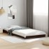 Estructura de cama madera de ingeniería y metal negra 90x190