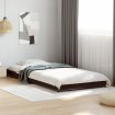 Estructura de cama madera de ingeniería y metal negra 90x190 cm