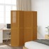 Biombo separador de 4 paneles madera maciza paulownia
