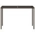 Mesa de jardín superficie vidrio ratán PE marrón 115x54x74