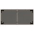 Mesa de jardín superficie vidrio ratán PE marrón 115x54x74