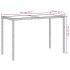 Mesa de jardín superficie vidrio ratán PE marrón 115x54x74
