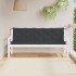 Cojines de banco de jardín 2 uds tela Oxford negro 180x50x7