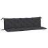 Cojines de banco de jardín 2 uds tela Oxford negro 180x50x7