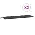 Cojines de banco de jardín 2 uds tela Oxford negro 180x50x7