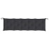 Cojines de banco de jardín 2 uds tela Oxford negro 180x50x7