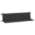 Cojines de banco de jardín 2 uds tela Oxford negro 200x50x7