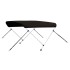 Toldo bimini de 2 arcos negro 150x120x110