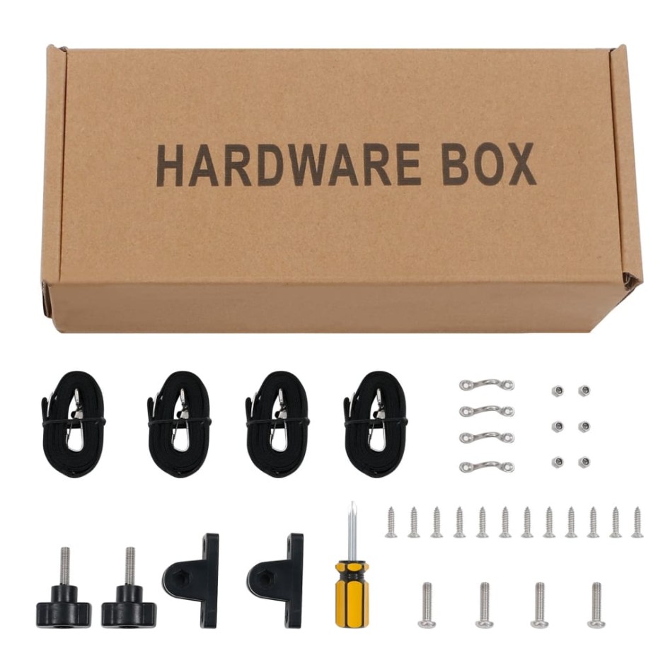 Toldo bimini de 2 arcos negro 150x120x110