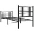 Estructura cama sin colchón con estribo metal negro 80x200